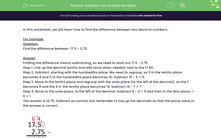'Practise Subtracting Decimals (1)' worksheet