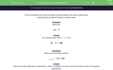 'Practise Different Methods of Subtraction ' worksheet