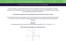 'Solve Simultaneous Equations Graphically' worksheet