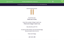 'Practise Multiplication Arrays ' worksheet