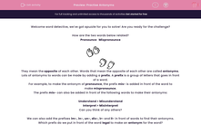 'Practise Antonyms' worksheet