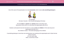 'Know Your Apostrophes: Marking Possession 3' worksheet