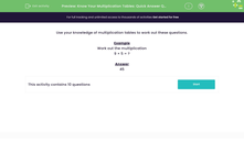 'Solve Simple Problems Using Multiplication' worksheet