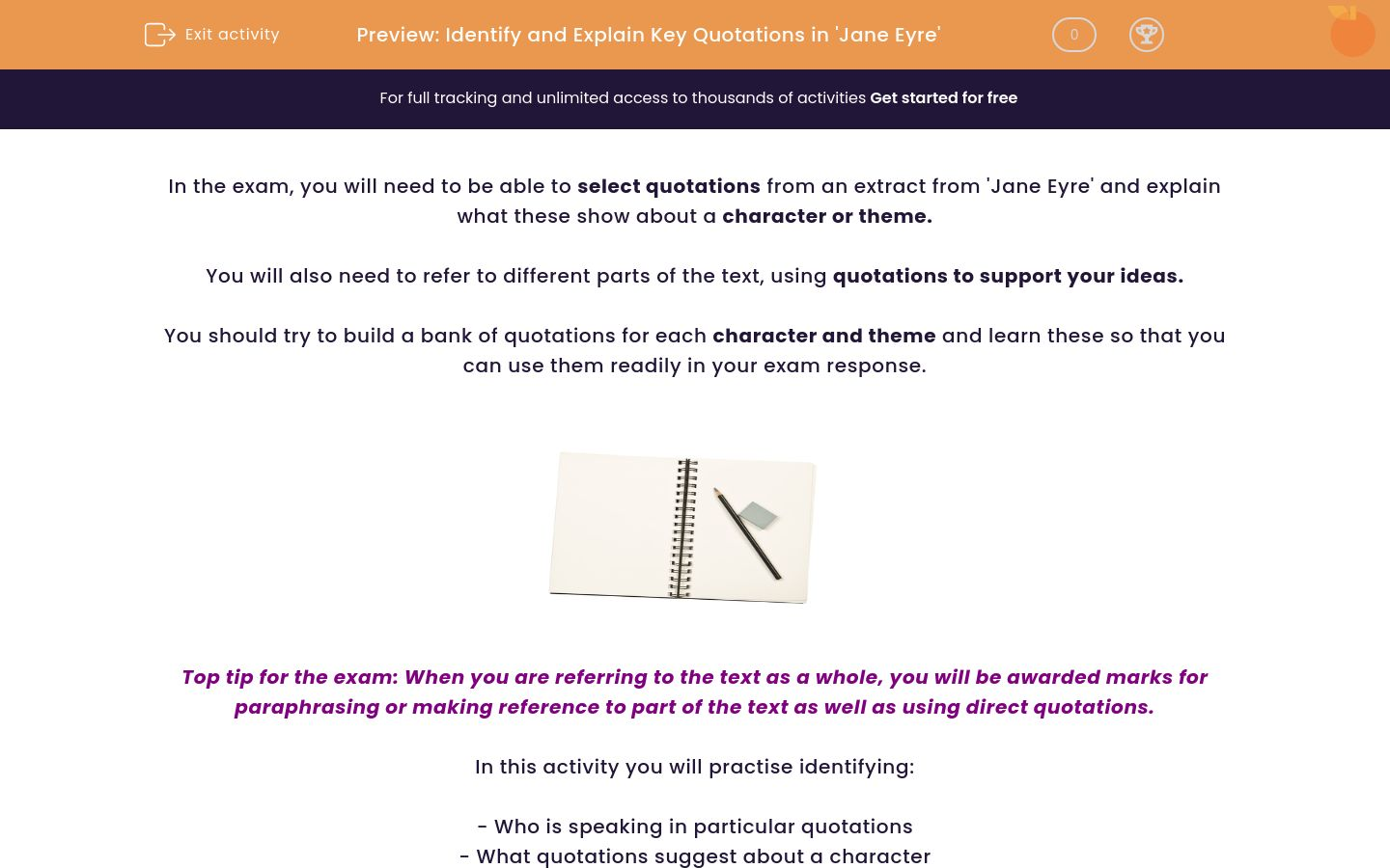 Identify and Explain Key Quotations in 'Jane Eyre' Worksheet EdPlace
