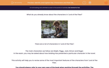'Identify and Explain Key Characters and their Development in 'Lord of the Flies'' worksheet