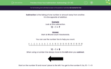 'Know Your Subtraction: Subtract 1, 2 or 3 From a Number' worksheet