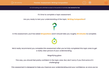 'Assessment: Writing Composition' worksheet