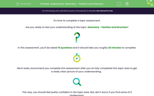 'Assessment: Geometry - Position and Direction' worksheet