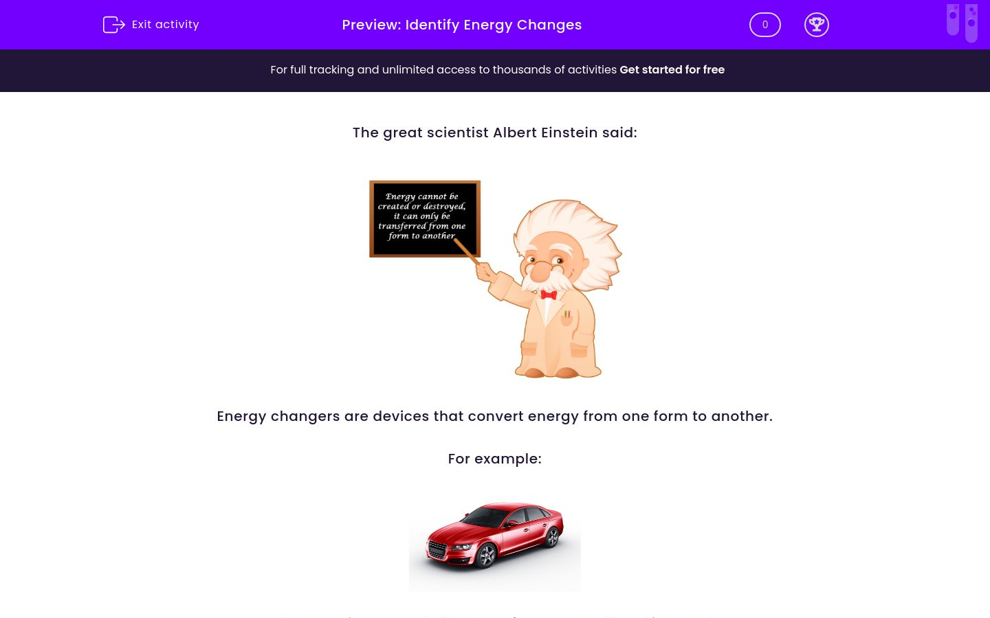 Identify Energy Changes Worksheet EdPlace