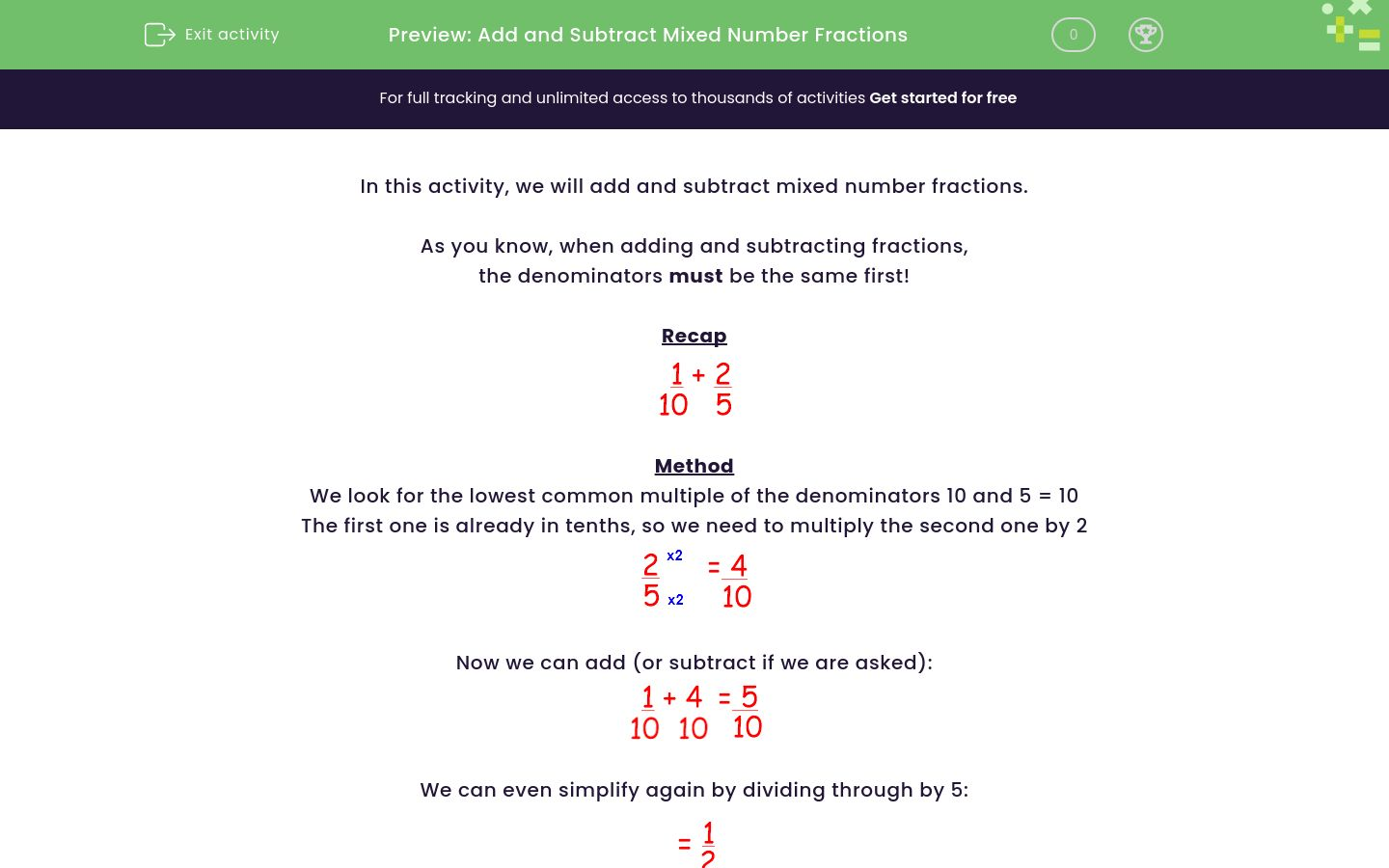 Add and Subtract Mixed Number Fractions Worksheet - EdPlace