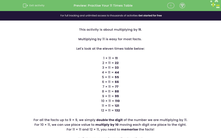 ' Practise Your 11 Times Table' worksheet