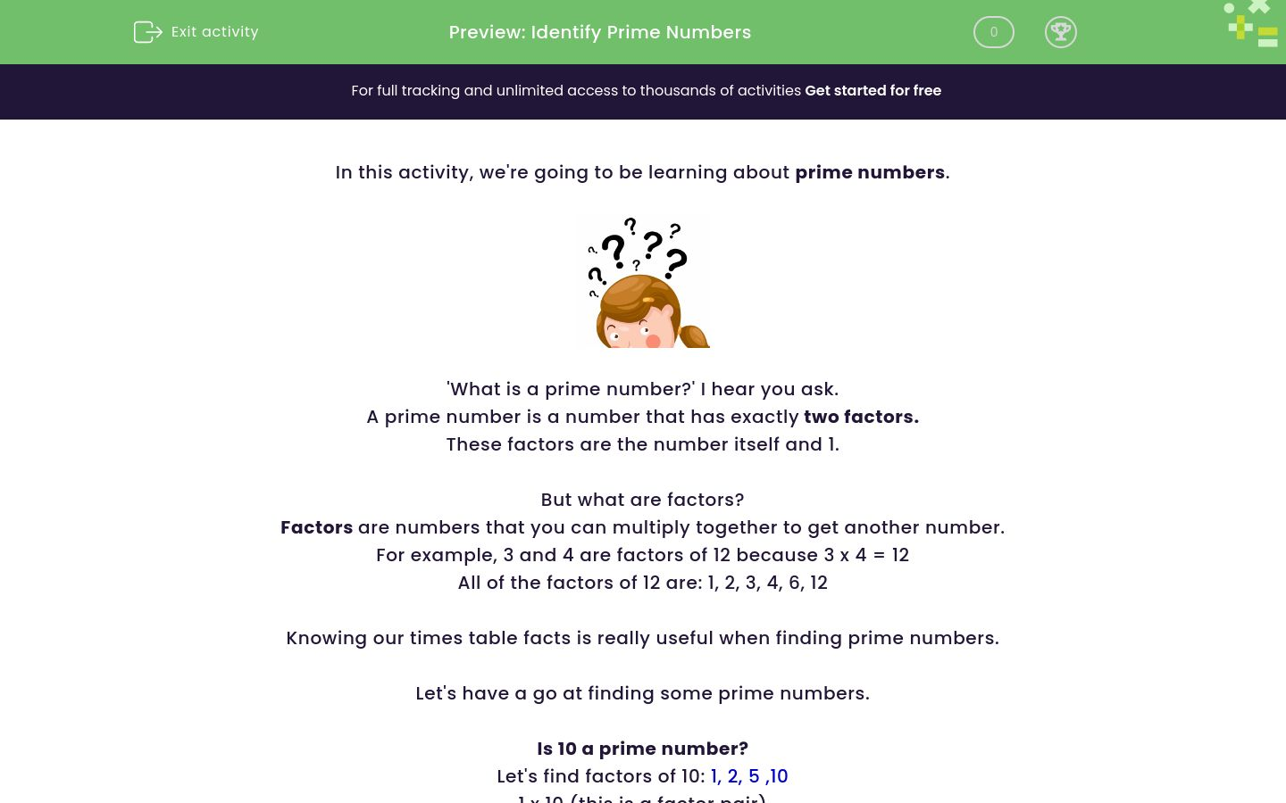 Identify Prime Numbers Worksheet - EdPlace