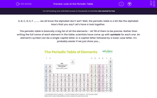 'Look at the Periodic Table' worksheet