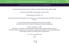 'Develop Your Skills Multiplying Four-Digit Numbers by Two-Digit Numbers' worksheet