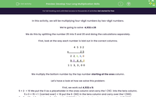 'Develop Your Long Multiplication Skills' worksheet