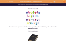 'Arrange Words in Alphabetical Order' worksheet