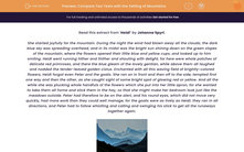 'Compare Two Texts with the Setting of Mountains' worksheet