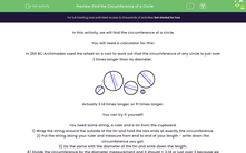 'Find the Circumference of a Circle' worksheet