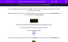 'Understand How To Grow Plants From Seeds' worksheet