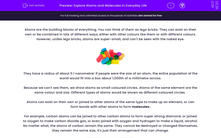 'Explore Atoms and Molecules in Everyday Life ' worksheet
