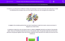 'Study the Differences Between Elements and Compounds' worksheet