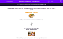 'Study the Human Digestive System' worksheet