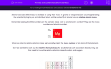 'Calculate Relative Formula Mass' worksheet