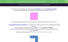 'Practise Calculating the Perimeter of Composite Shapes' worksheet