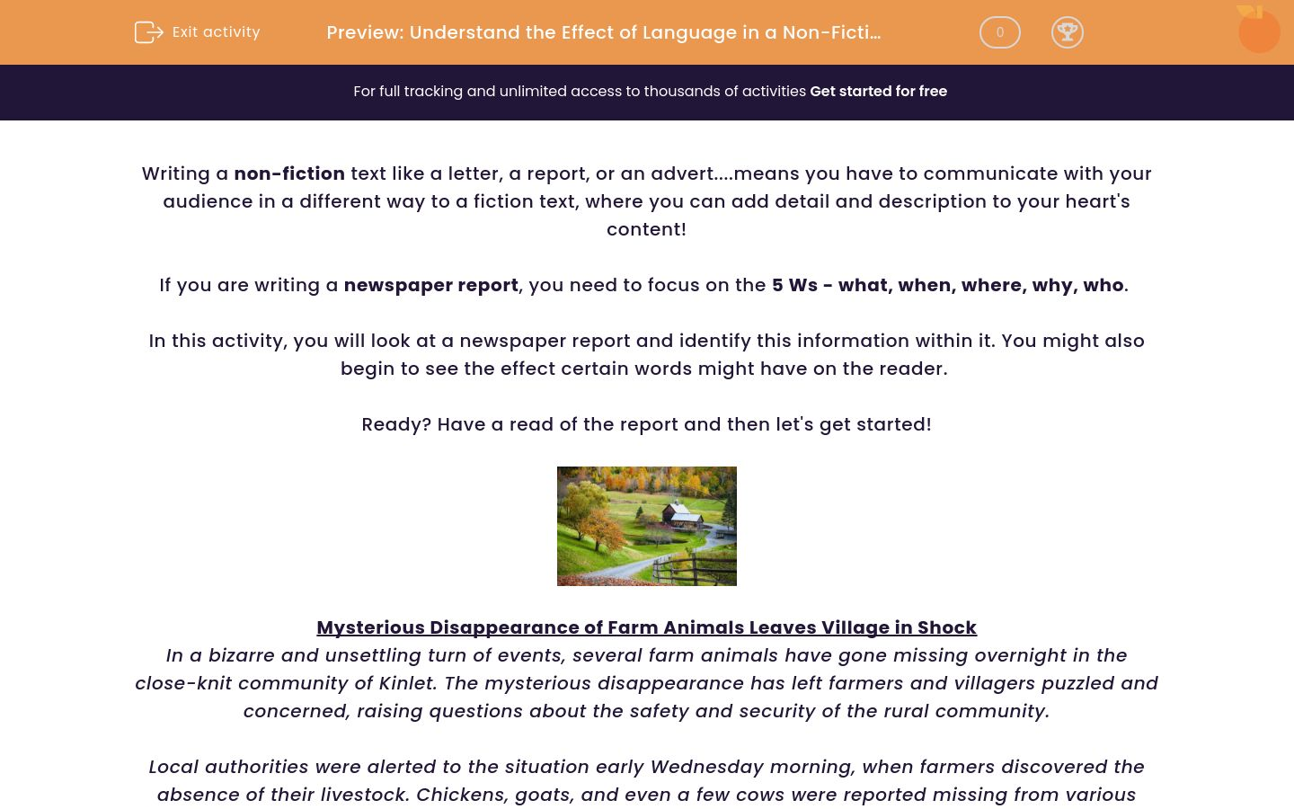 Understand the Effect of Language in a Non-Fiction Text Worksheet - EdPlace