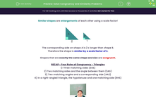 'Solve Congruency and Similarity Problems' worksheet