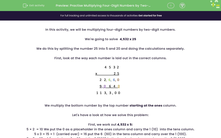 'Practise Multiplying Four-Digit Numbers by Two-Digit Numbers' worksheet