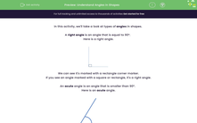 'Understand Angles in Shapes' worksheet
