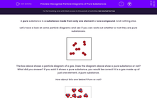 'Recognise Particle Diagrams of Pure Substances' worksheet