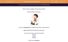 'Learn to Spot Adverbs' worksheet