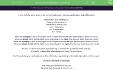 'Convert  Between m, cm and mm' worksheet
