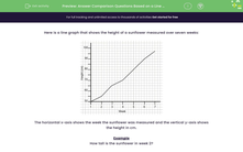 'Answer Comparison Questions Based on a Line Graph' worksheet