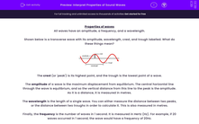 'Interpret Properties of Sound Waves' worksheet