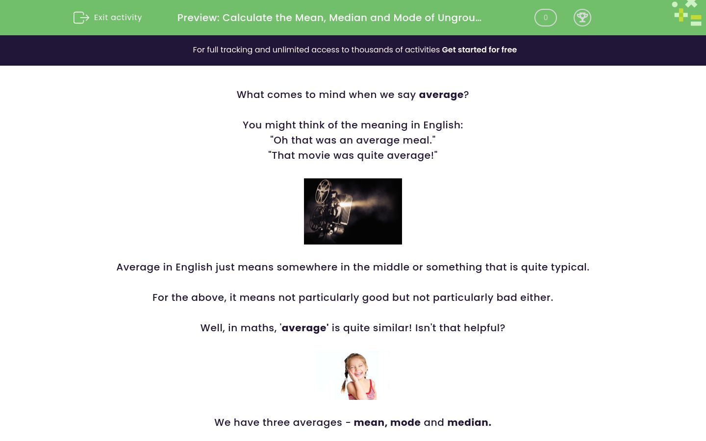 Calculate the Mean, Median and Mode of Ungrouped Data Worksheet - EdPlace