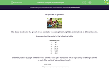 'Interpret Scatter Graphs' worksheet