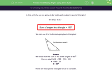' Find Missing Angles Using Given Rules' worksheet