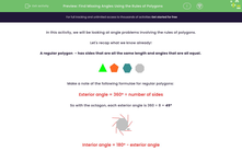 'Find Missing Angles Using the Rules of Polygons' worksheet