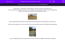 'Examine Characteristics of Rocks' worksheet