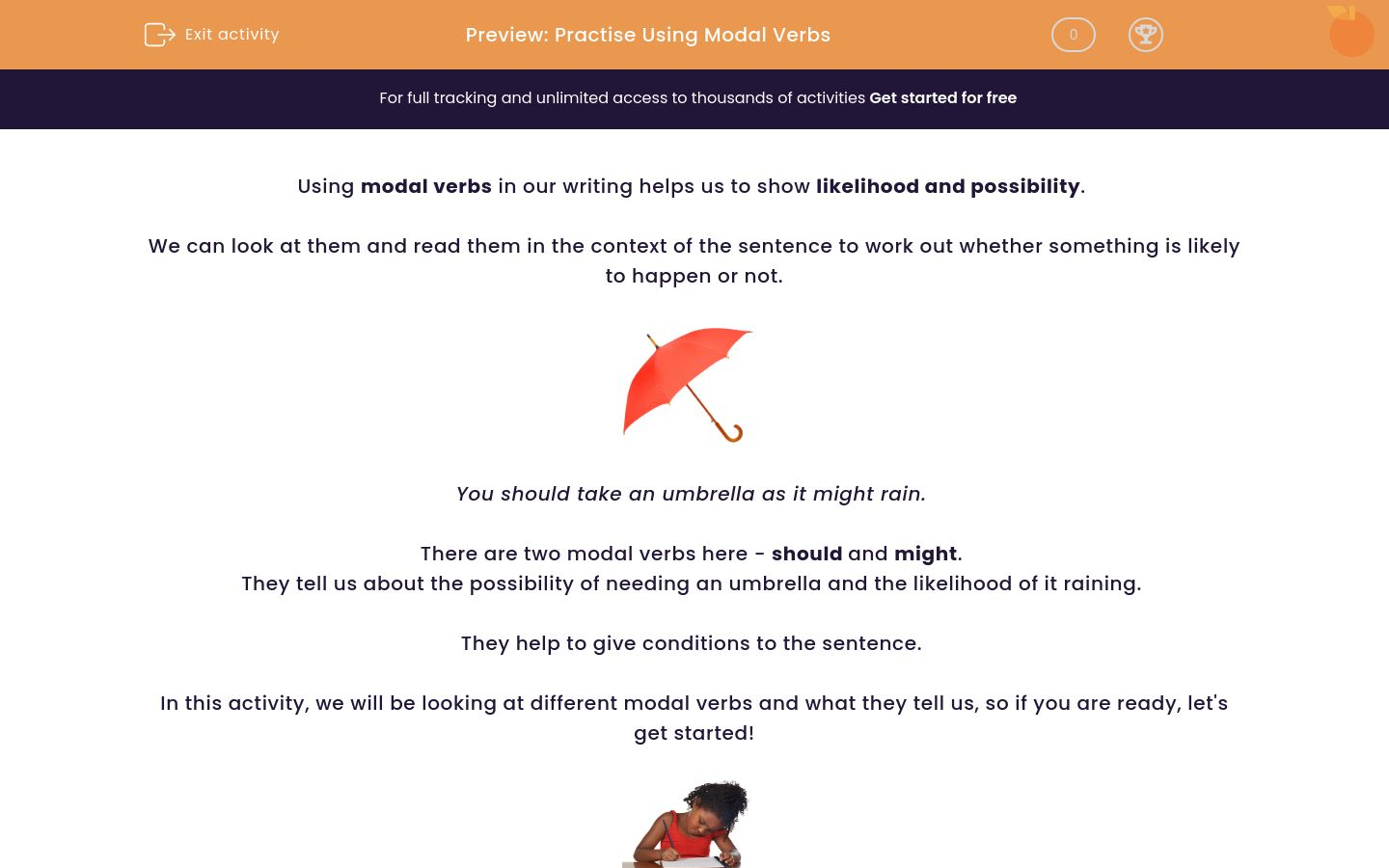 Practise Using Modal Verbs Worksheet - EdPlace