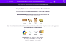 'Identify What Everyday Materials Are Made From' worksheet