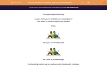 'Proofread for Spelling and Punctuation Mistakes' worksheet