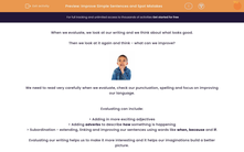 'Improve Simple Sentences and Spot Mistakes' worksheet