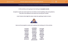 'Explore How to Spell Exception Words' worksheet