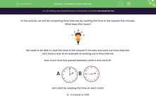 'Compare Time Intervals' worksheet