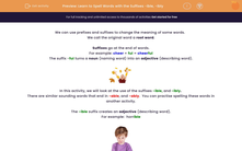 'Learn to Spell Words with the Suffixes -ible, -ibly' worksheet