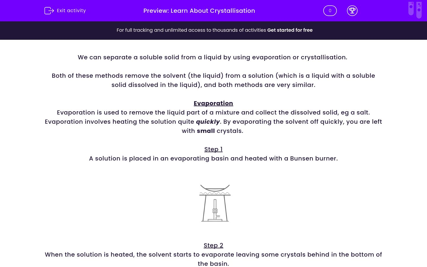 Learn About Crystallisation Worksheet - EdPlace